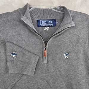 Grateful‎ Dead SEC 119 Mens XL Wool Quarter Zip Pullover Sweater Dancing Bears